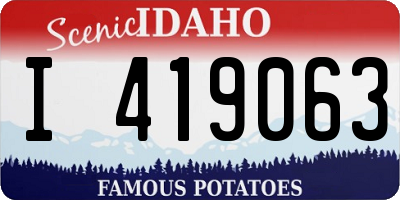 ID license plate I419063