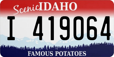 ID license plate I419064