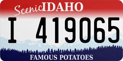 ID license plate I419065