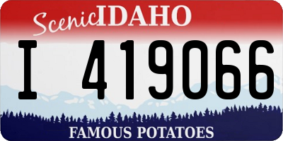 ID license plate I419066
