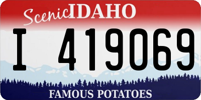 ID license plate I419069