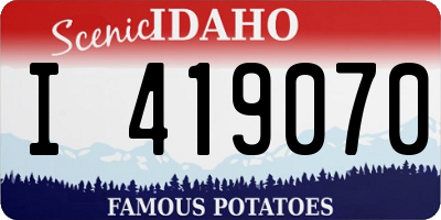 ID license plate I419070