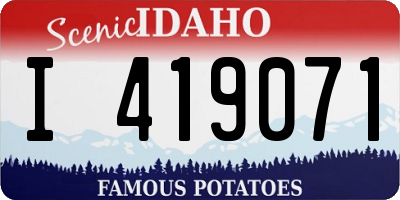 ID license plate I419071