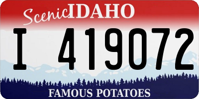 ID license plate I419072