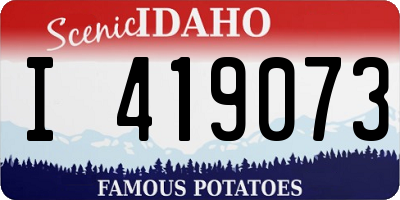 ID license plate I419073
