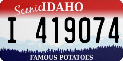 ID license plate I419074