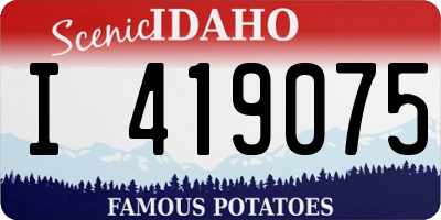 ID license plate I419075