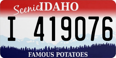 ID license plate I419076