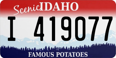 ID license plate I419077