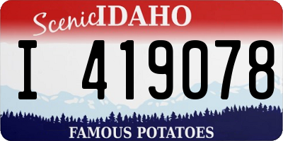 ID license plate I419078