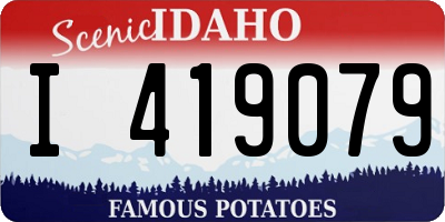 ID license plate I419079