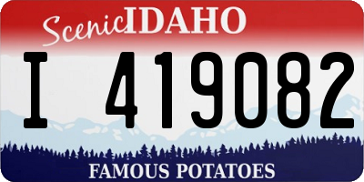 ID license plate I419082