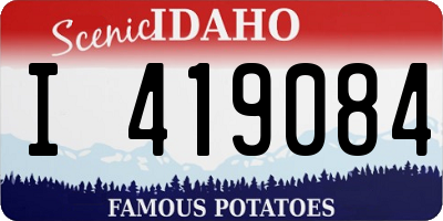 ID license plate I419084