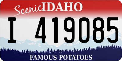 ID license plate I419085