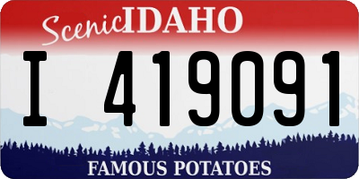 ID license plate I419091