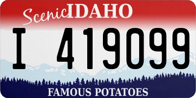ID license plate I419099