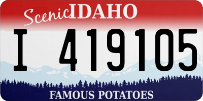 ID license plate I419105