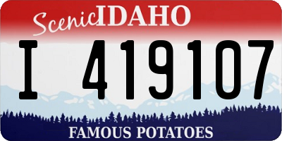 ID license plate I419107