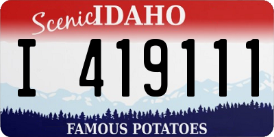 ID license plate I419111