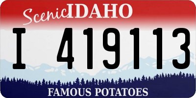 ID license plate I419113