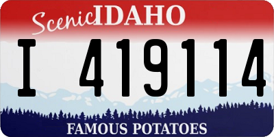ID license plate I419114