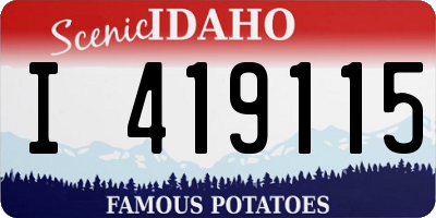 ID license plate I419115