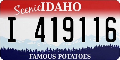 ID license plate I419116