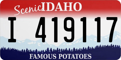 ID license plate I419117