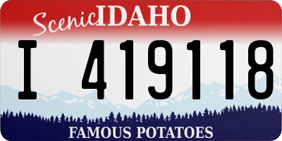 ID license plate I419118