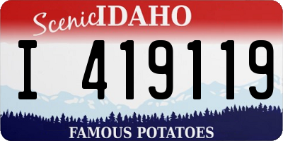 ID license plate I419119