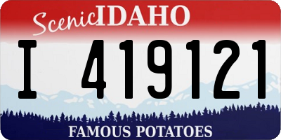 ID license plate I419121