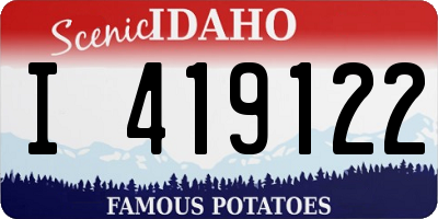 ID license plate I419122