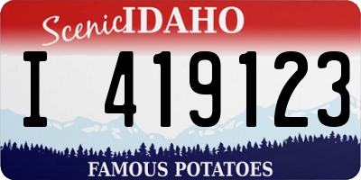 ID license plate I419123