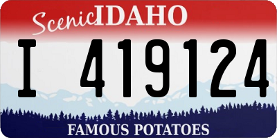 ID license plate I419124