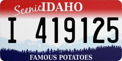 ID license plate I419125