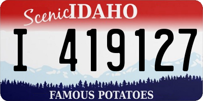 ID license plate I419127