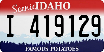 ID license plate I419129