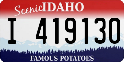 ID license plate I419130
