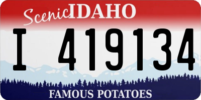 ID license plate I419134
