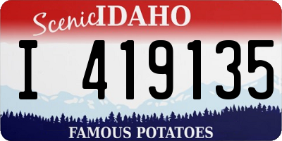 ID license plate I419135