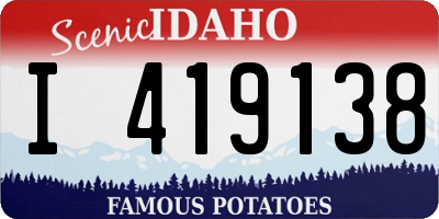 ID license plate I419138