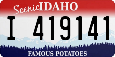 ID license plate I419141