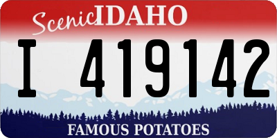 ID license plate I419142