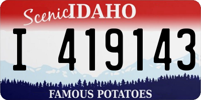 ID license plate I419143