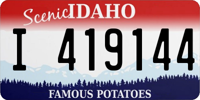 ID license plate I419144