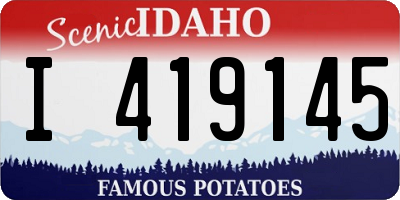 ID license plate I419145