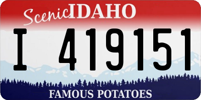 ID license plate I419151