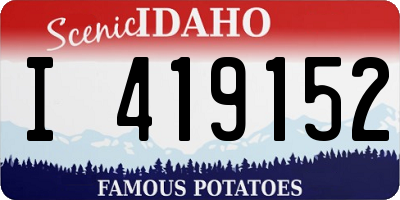 ID license plate I419152