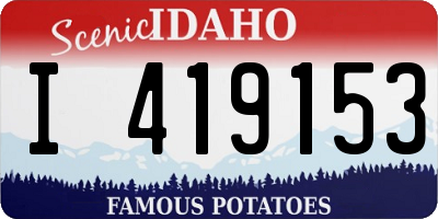 ID license plate I419153