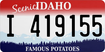 ID license plate I419155
